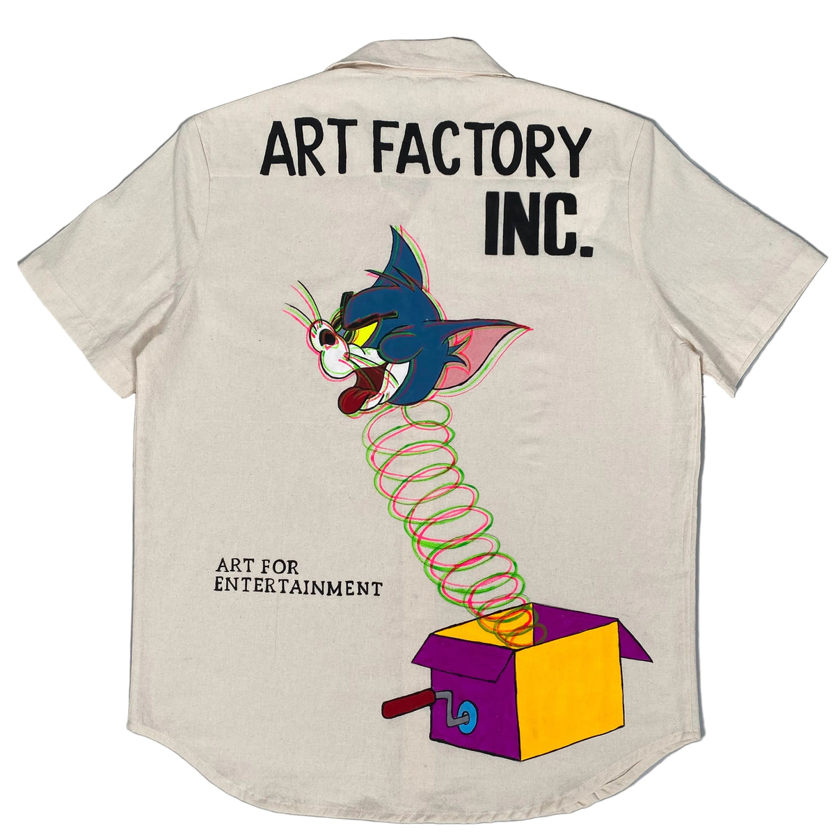 Twenty two is everywhere 'Art factory. INC' Hand Painted Button Down Shirt