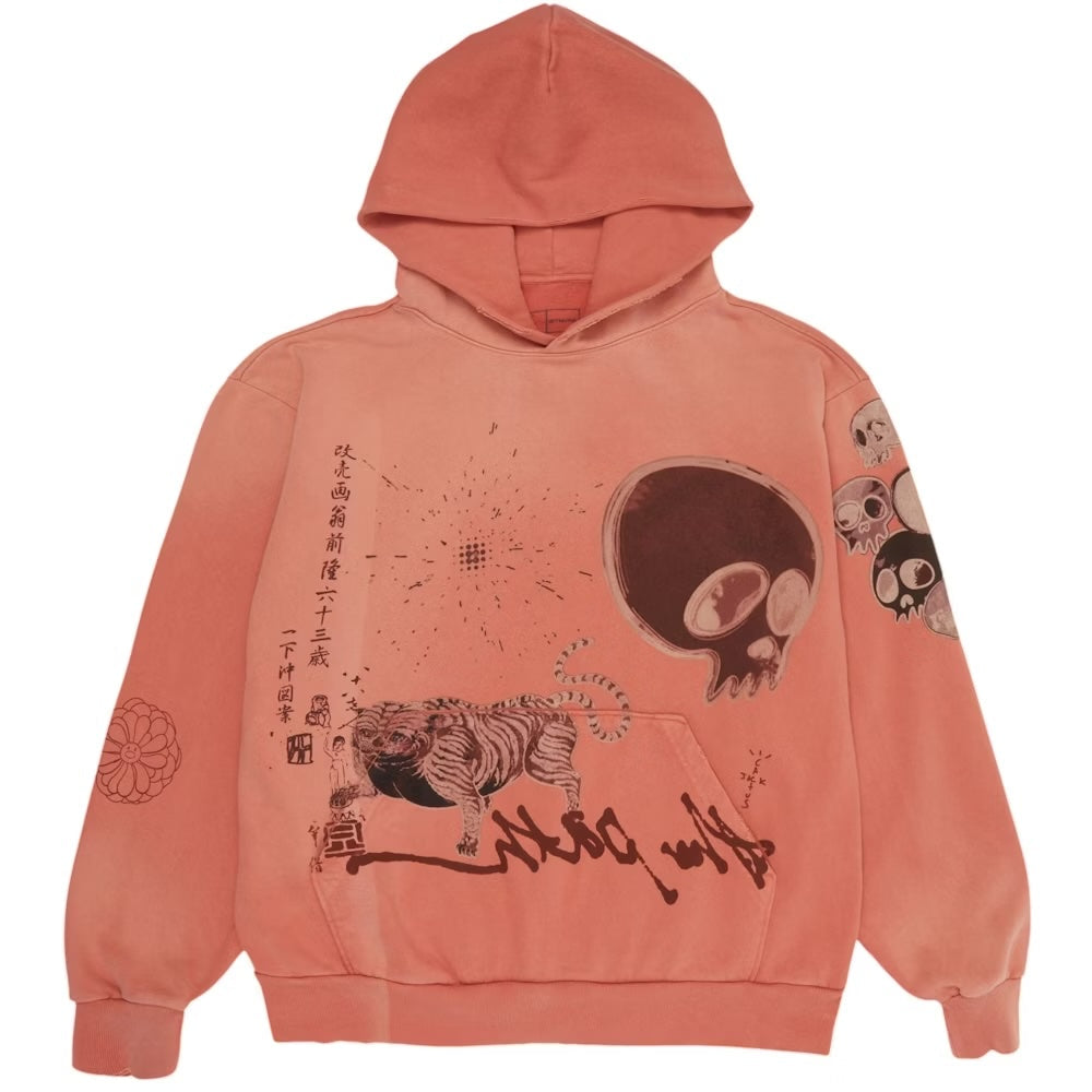 Travis Scott Cactus Jack x Takashi Murakami 'The Path' Orange Hoodie