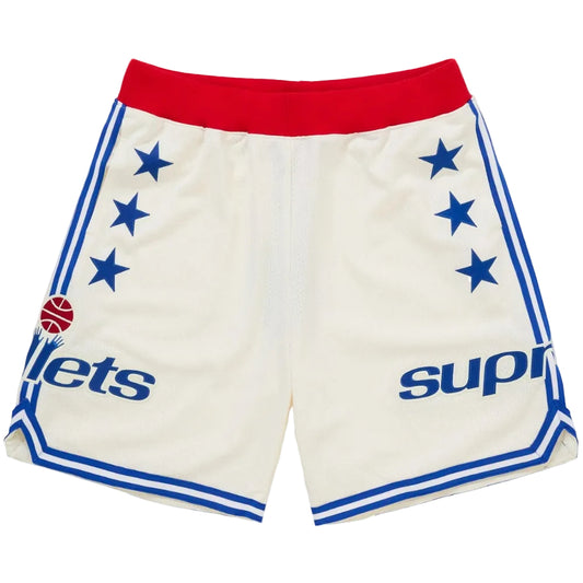 Supreme Mitchell & Ness 'Teams Basketball' White Shorts