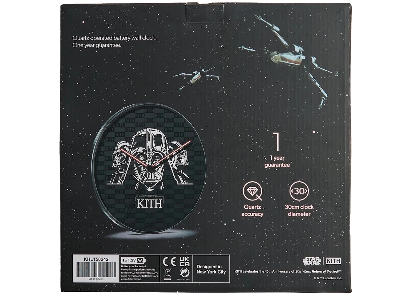 Kith x STAR WARS "Darth Vader" Wall Clock