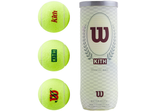 Kith x Wilson "Regular Duty Yellow" 3 Pk Tennis Ball Set