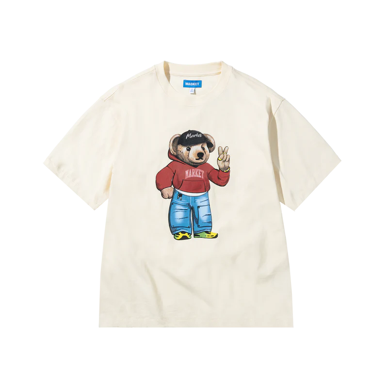 Market Studios "Fit Check Bear" Butter Cream T-Shirt