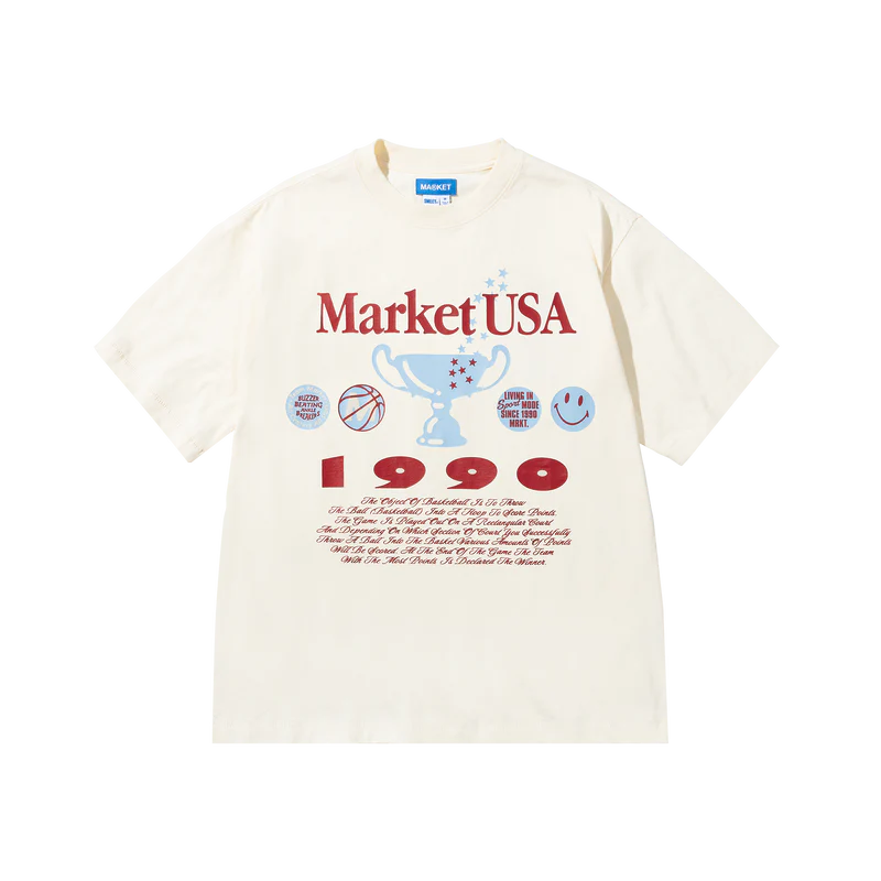 Market Studios "Smiley 1990" Butter Cream T-Shirt