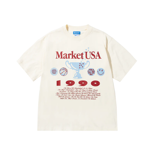 Market Studios "Smiley 1990" Butter Cream T-Shirt