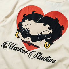 Market Studios x Betty Boop "Sweetheart" Butter Cream T-Shirt