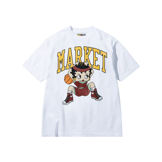Market Studios x Betty Boop "Dunking" White T-Shirt