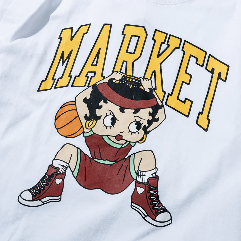 Market Studios x Betty Boop "Dunking" White T-Shirt