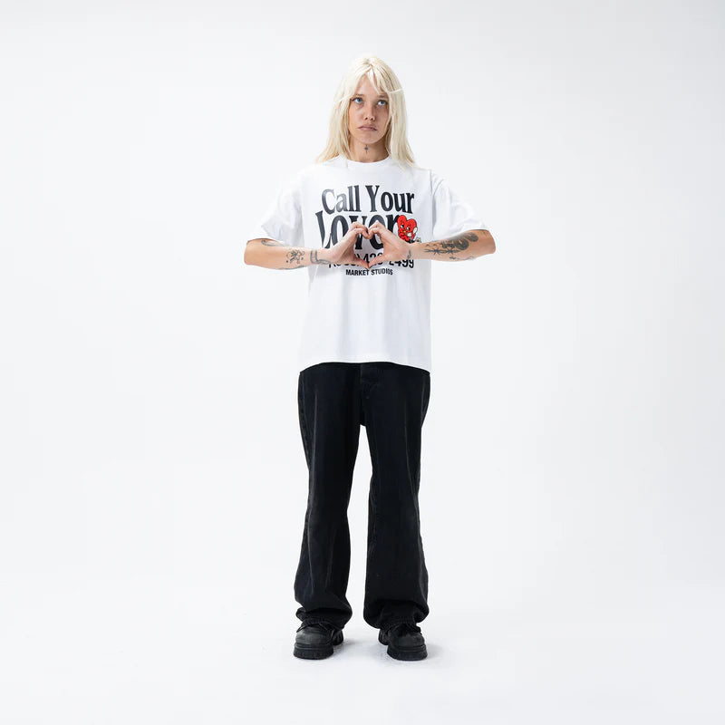 Market Studios "Call Your Lover" White T-Shirt