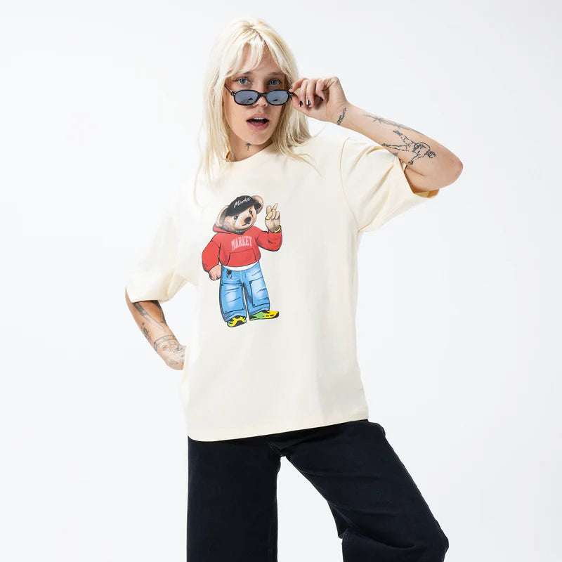 Market Studios "Fit Check Bear" Butter Cream T-Shirt
