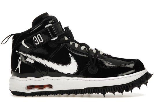 Nike Air Force 1 Mid x Off White "Black Patent Rasheed Wallace"