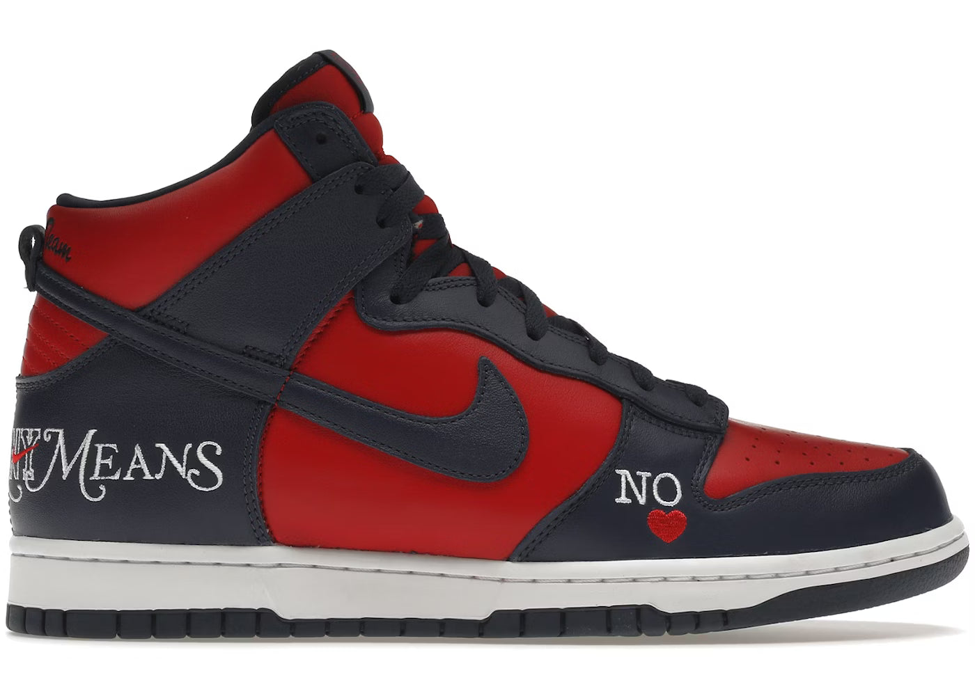 Nike SB Dunk High x Supreme “Navy/Red By Any Means”