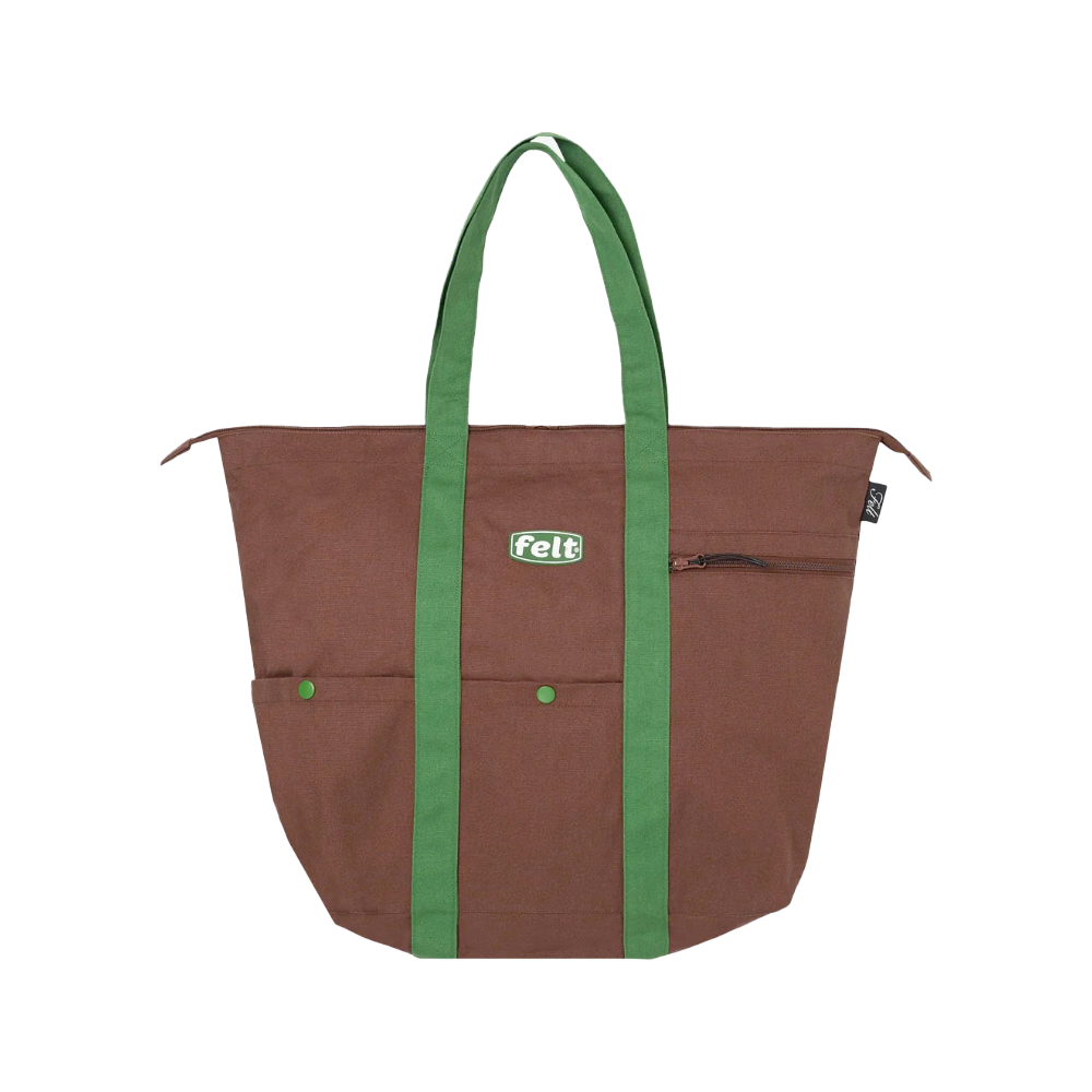 FELT "Nakameguro" Brown/Green Tote Bag