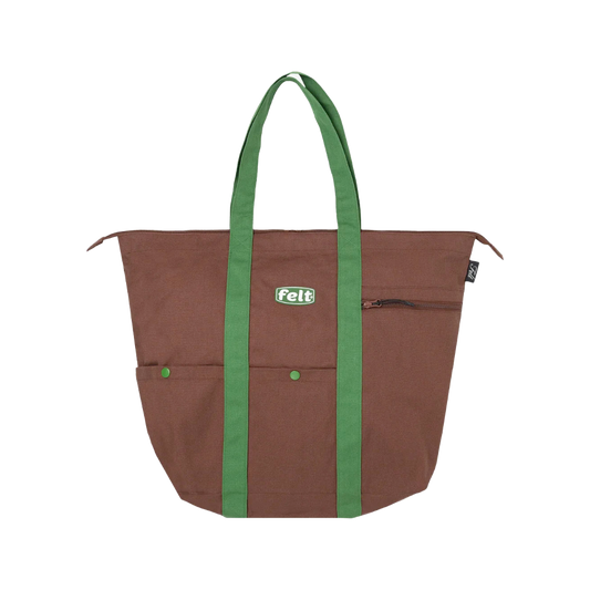 FELT "Nakameguro" Brown/Green Tote Bag