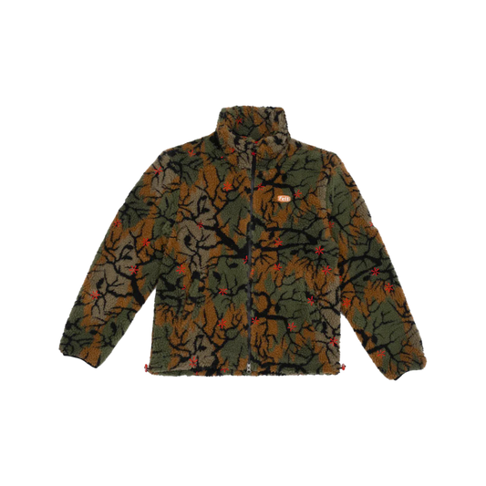 FELT "Forest Bloom" Green Forest Sherpa Jacket
