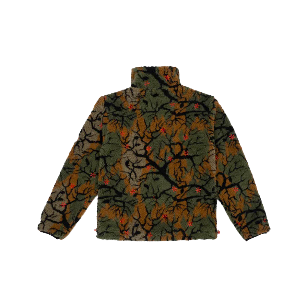 FELT "Forest Bloom" Green Forest Sherpa Jacket