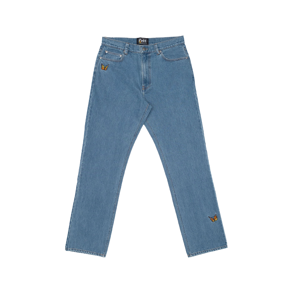 FELT "Butterfly Garden" Light Washed Denim Jeans