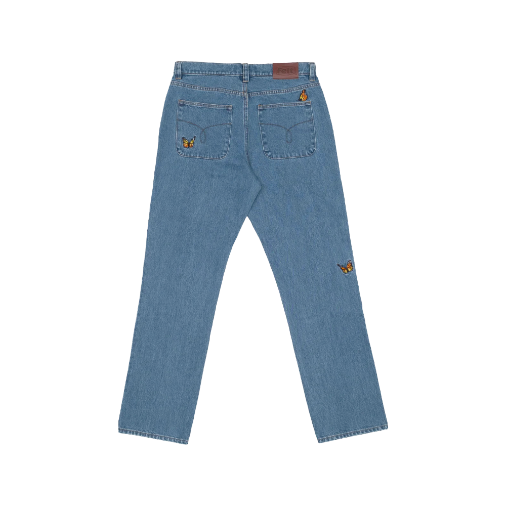 FELT "Butterfly Garden" Light Washed Denim Jeans