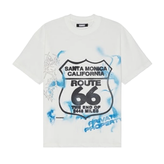 Renowned "Route 66" White Tee