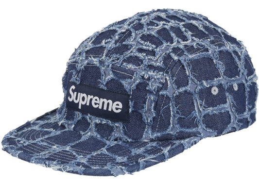 Supreme "Frayed Croc Denim Camp" Cap Navy