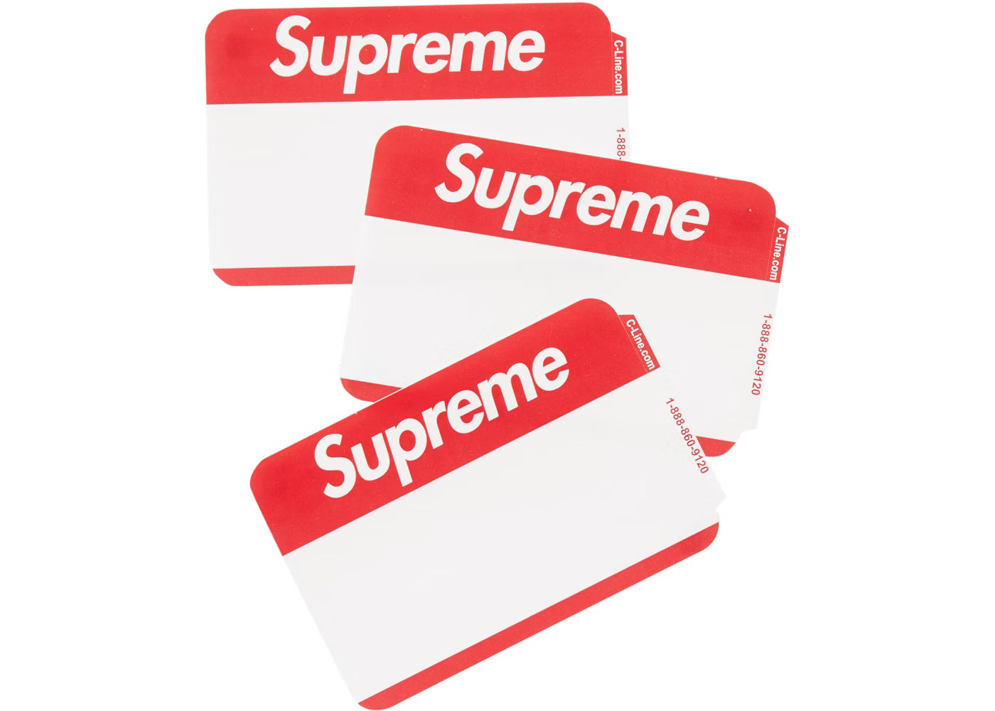 Supreme "Name" Badge Stickers (100pk)