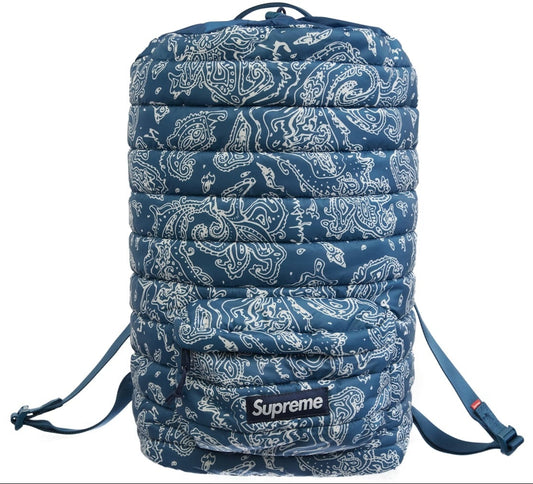 Supreme 'Puffer' Blue Paisley Backpack