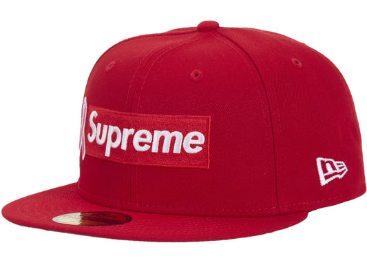 Supreme x New Era "Breast Cancer" Awareness Box Logo Fitted Red Hat