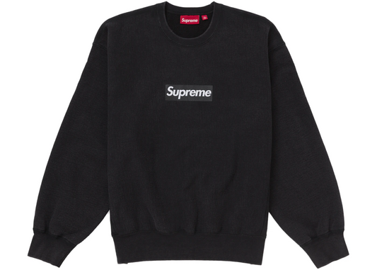 Supreme "Washed Box Logo" Black Crewneck