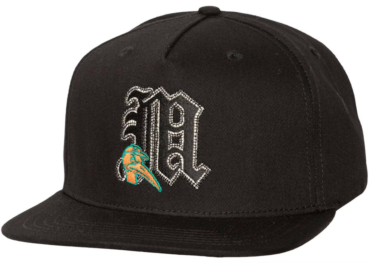 Mitchell & Ness x Travis Scott "Miami Hurricanes" Black Snapback Hat