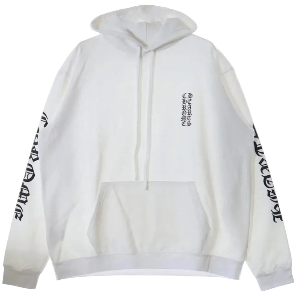 Chrome Hearts 'Vertical Logo' White Hoodie