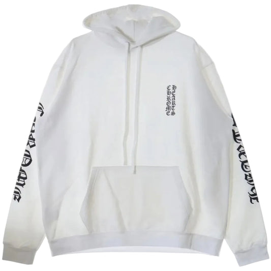Chrome Hearts 'Vertical Logo' White Hoodie
