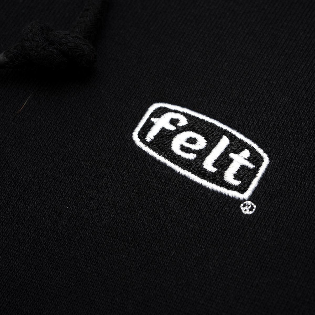 FELT "Contrast Stitched" Black Zipper Hoodie