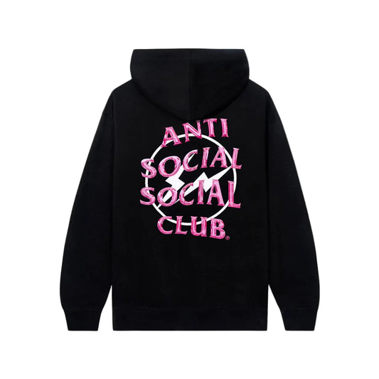 Anti Social Social Club x Fragment "Precious Pink Petals" Black Hoodie