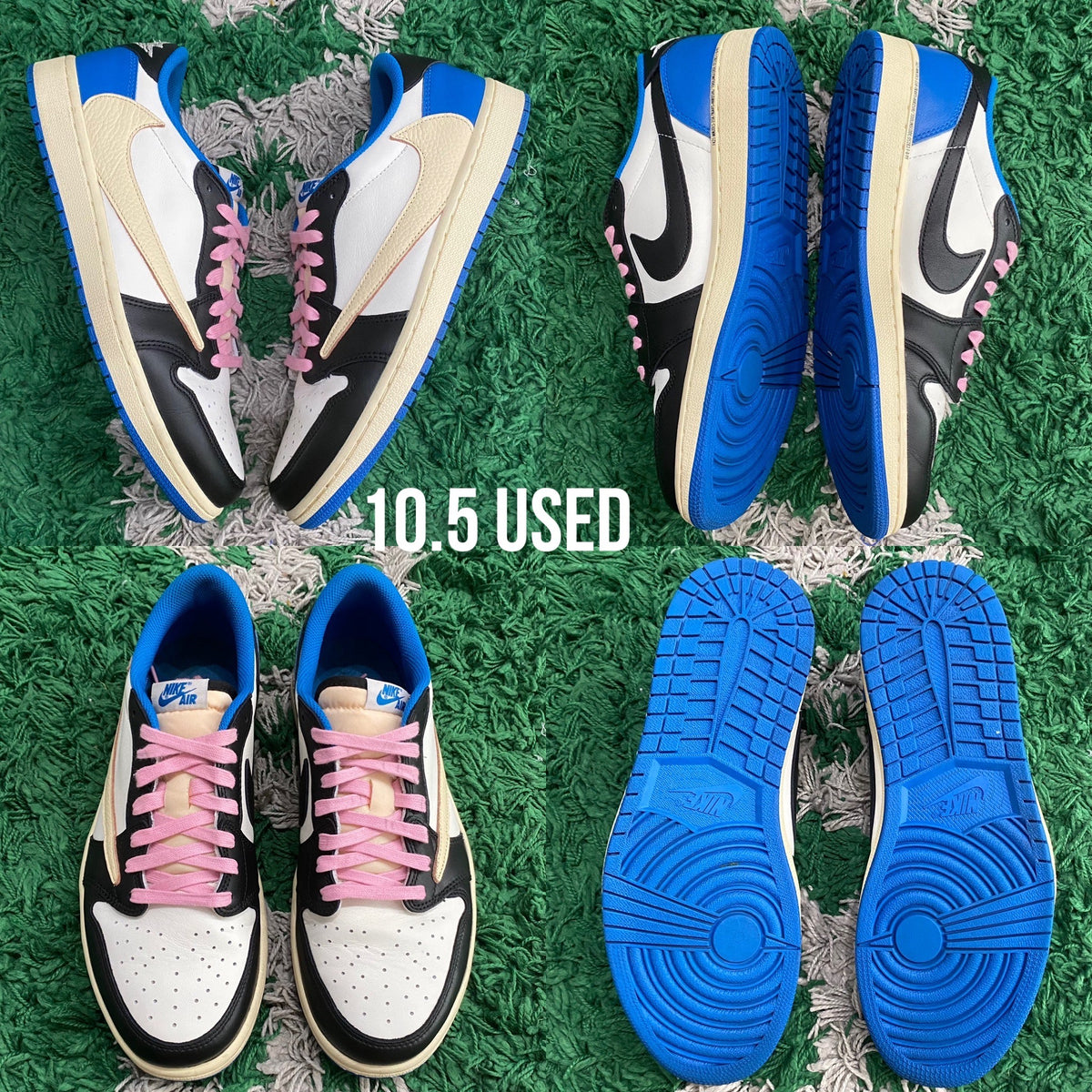 Air Jordan 1 Low OG x Travis Scott x Fragment “Military Blue” USED
