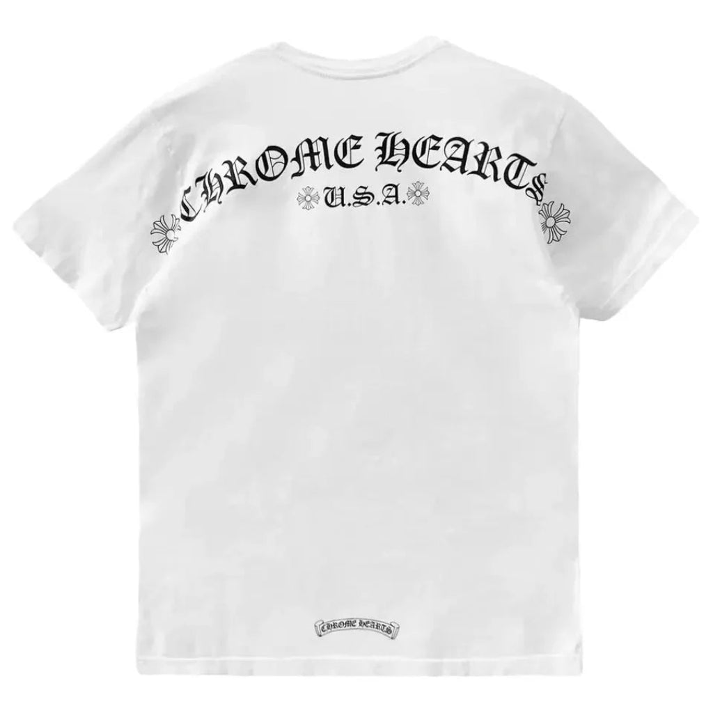 Chrome Hearts 'USA Shoulder Logo' White T-Shirt