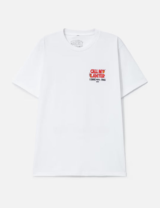 Market Studios x Hot Stuff "Call My Lawyer" White T-Shirt