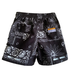 Individualist “Finger Print Bandana” Black Shorts