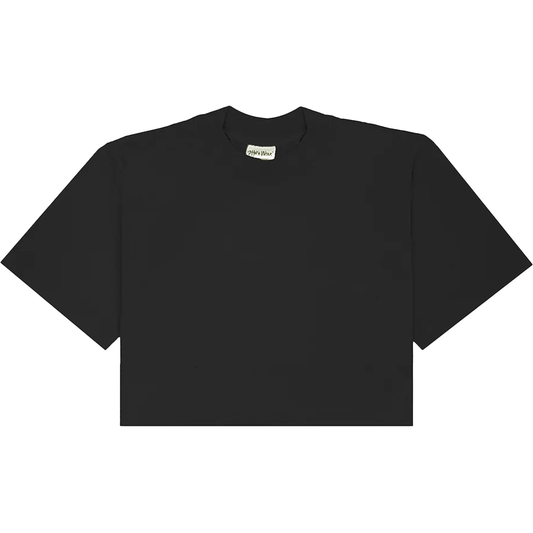 Sole Garden Black Heavier Blank CROP T-Shirt