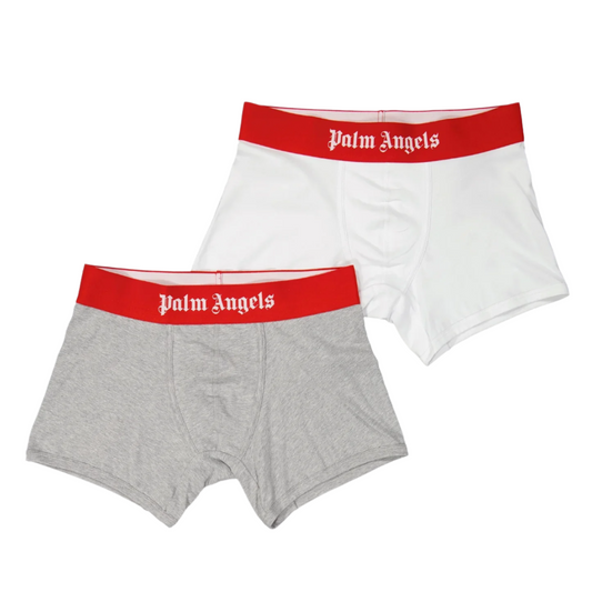 Palm Angels "White/Red & Grey/Red" 2Pk Boxer Briefs