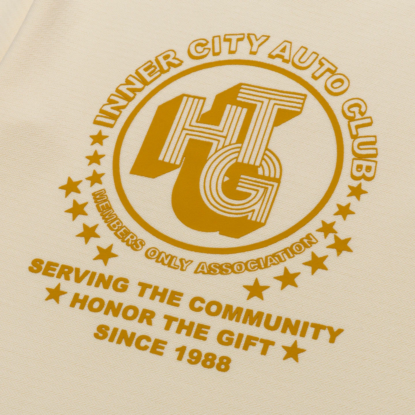 Honor The Gift "Association" Cream White Herringbone Crew Tee