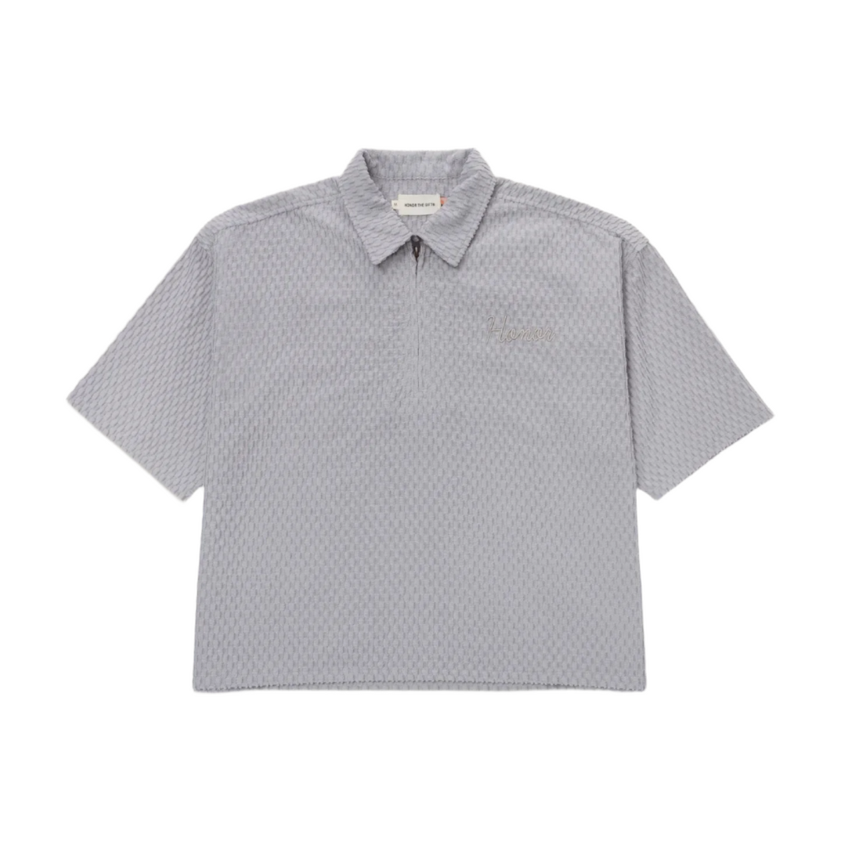 Honor The Gift "Honor Textured" Grey Knit Quarter Zip