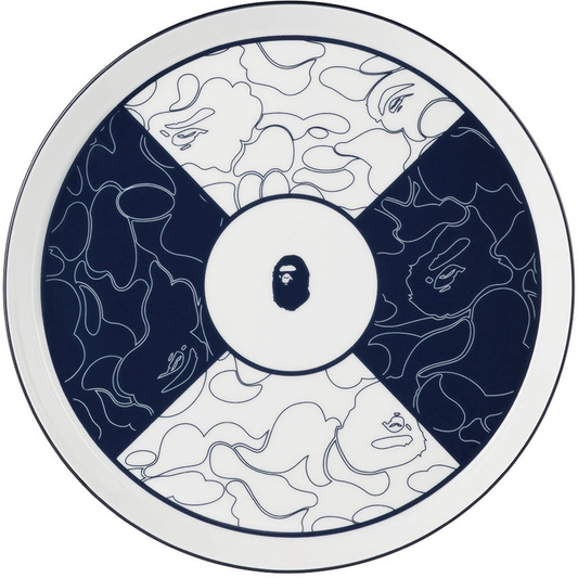 Bathing Ape "White/Navy Camo" Porcelain Plate