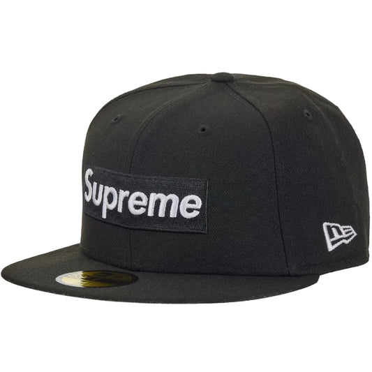 Supreme x New Era 'Rings Box Logo'  59Fifty Black Fitted Hat