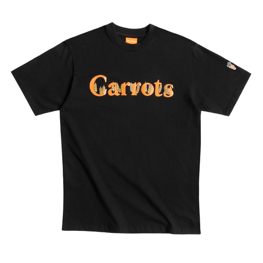 Carrots by Anwar Carrots "Wordmark Dried Wheat" Black T-Shirt