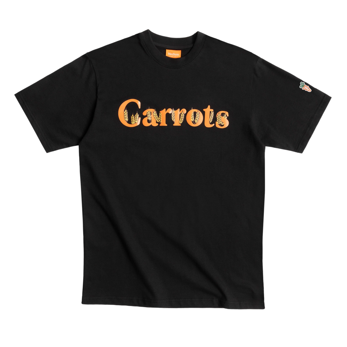 Carrots by Anwar Carrots "Wordmark Dried Wheat" Black T-Shirt