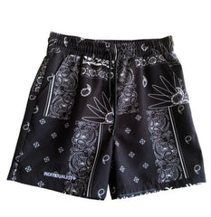 Individualist “Finger Print Bandana” Black Shorts