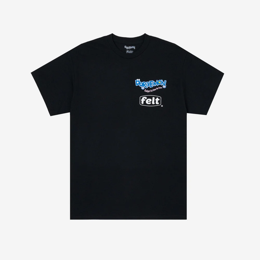Felt x Doraemon "Work Logo" Black Tee