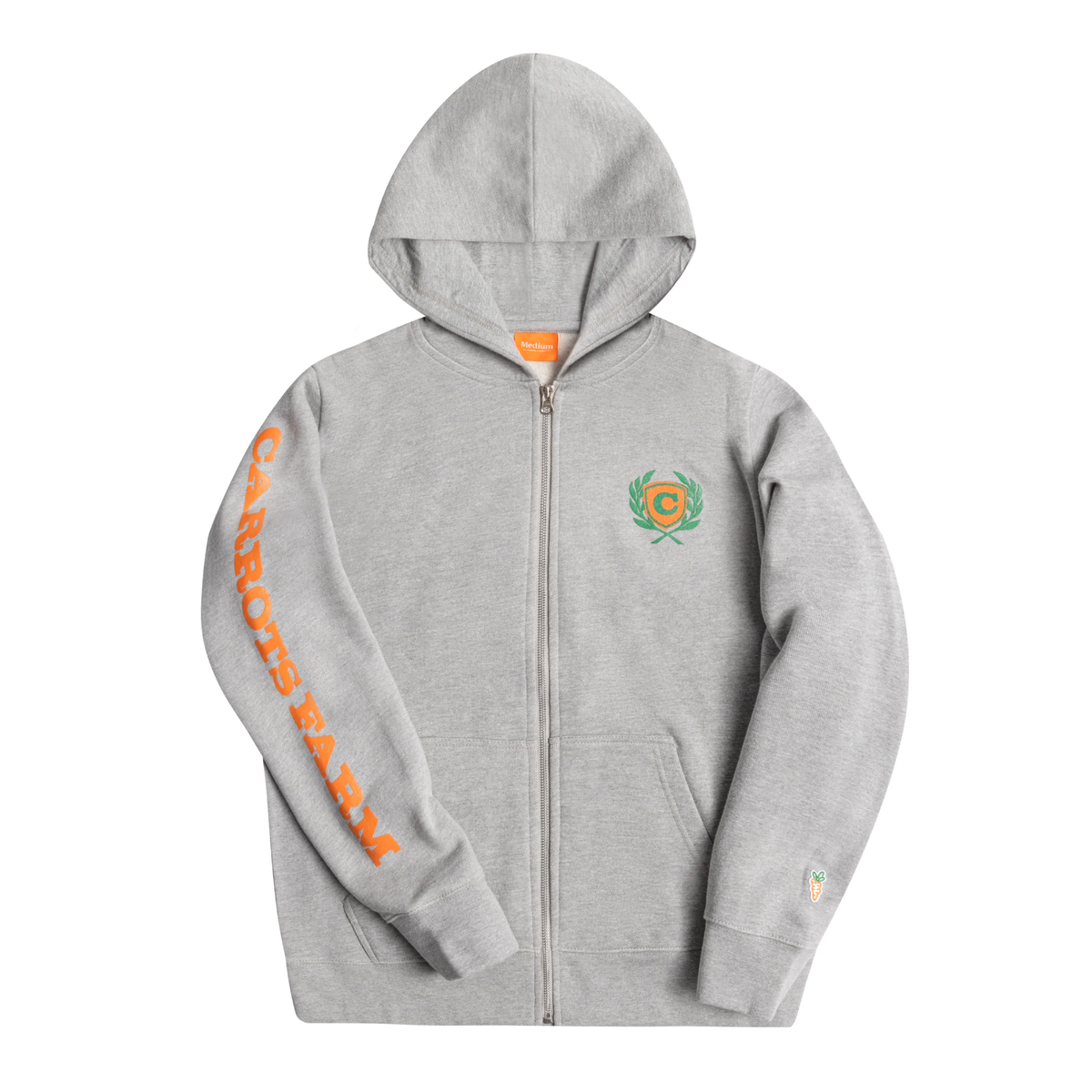 Carrots by Anwar Carrots "Carrots Farm" Heather Grey Zip-up Hoodie