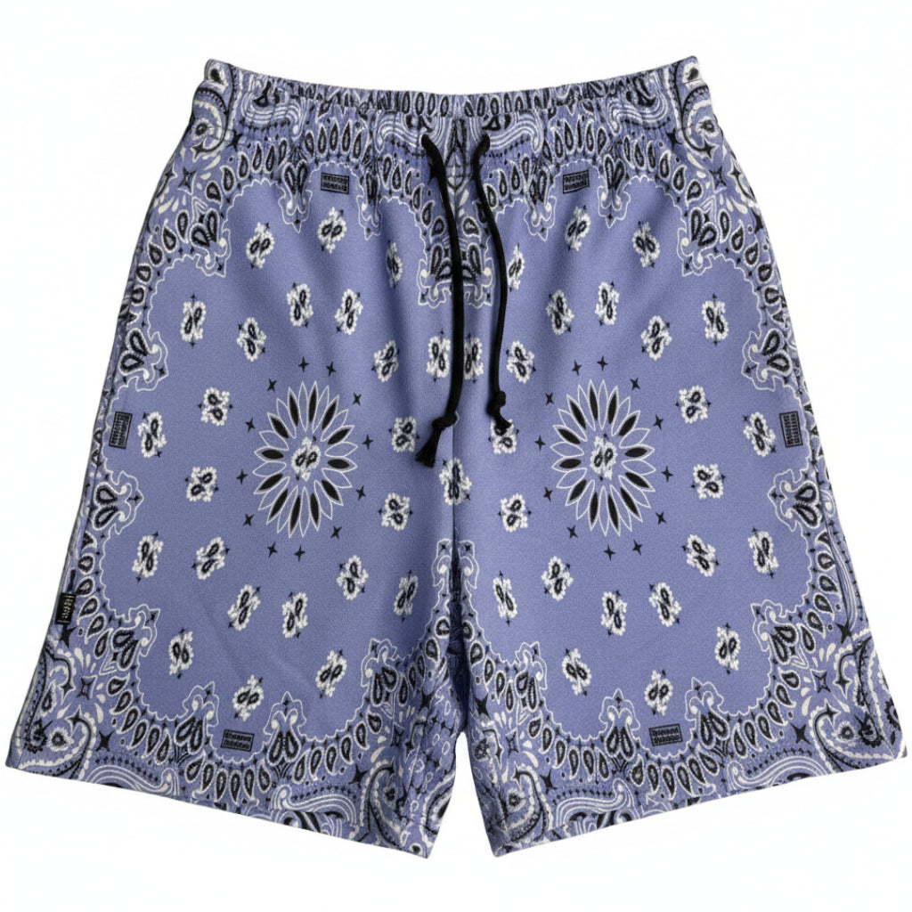 Bravest Studios "Paisley" Blue Sweat Shorts