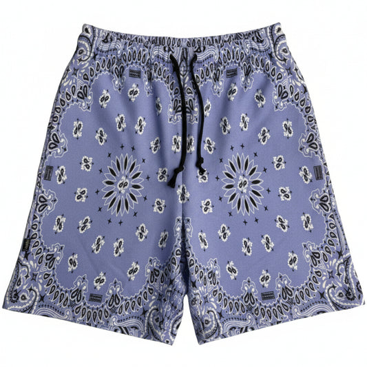 Bravest Studios "Paisley" Blue Sweat Shorts