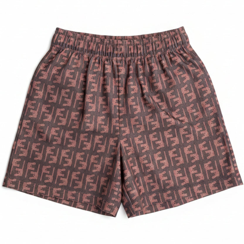 Bravest Studios "Gun Monogram" Pink Mesh Shorts